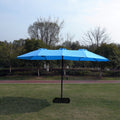 15x9ft Large Double Sided Rectangular Outdoor Twin blue-umbrellas-metal