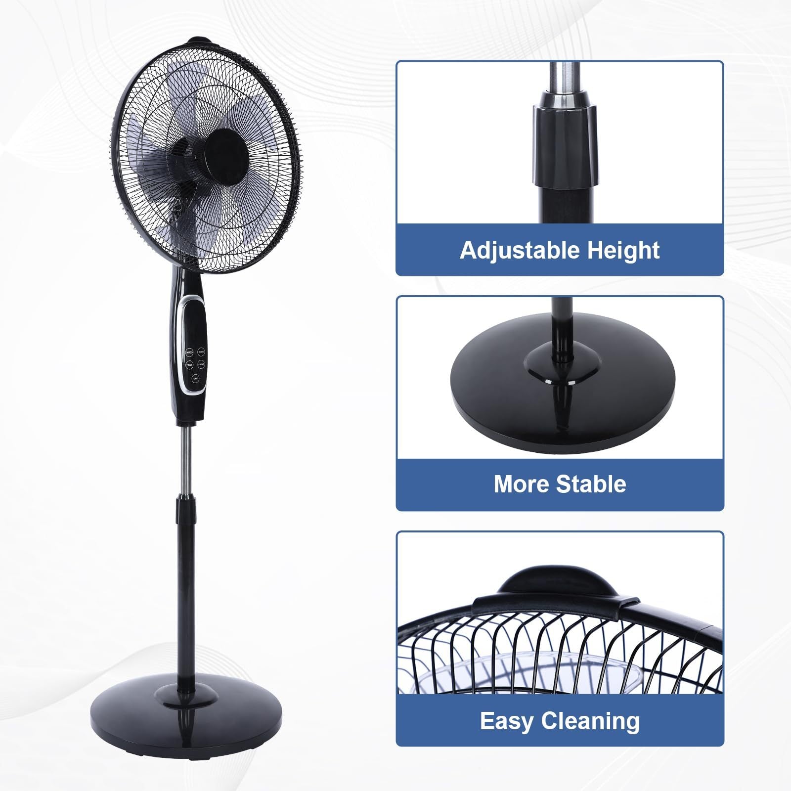 Advanced 16 Inch Stand Fan With Remote Control -