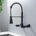 Double handle pull in kitchen faucet