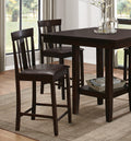 5pc Counter Height Dining Set Espresso Finish Counter wood-wood-espresso-seats 4-wood-dining