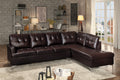 Contemporary Brown 3pc Sectional Sofa with RSF Chaise brown-faux leather-wood-primary living