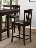 5pc Counter Height Dining Set Espresso Finish Counter wood-wood-espresso-seats 4-wood-dining