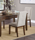 Dark Cherry Finish 6pc Dining Set Table Bench and 4 upholstered chair-wood-cherry-seats 6-wood-dining