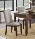 Dark Cherry Finish 6pc Dining Set Table Bench and 4 upholstered chair-wood-cherry-seats 6-wood-dining