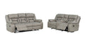 Denali Faux Leather Upholstered 2 Pc Sofa Set Made gray-faux