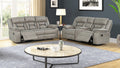 Denali Faux Leather Upholstered 2 Pc Sofa Set Made gray-faux