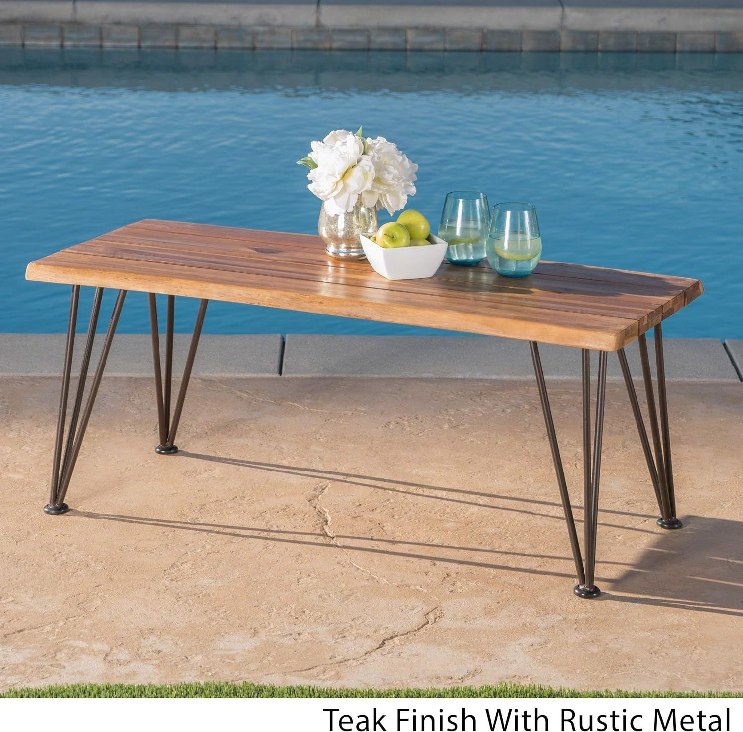 Zion Industrial Wood And Metal Coffee Table With