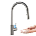 Touchless Kitchen Faucet,Hands Free Automatic Smart black-kitchen-contemporary-ceramic-brass