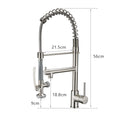 Commercial Kitchen Faucet Pull Down Sprayer Brushed brushed nickel-kitchen-contemporary-ceramic-brass