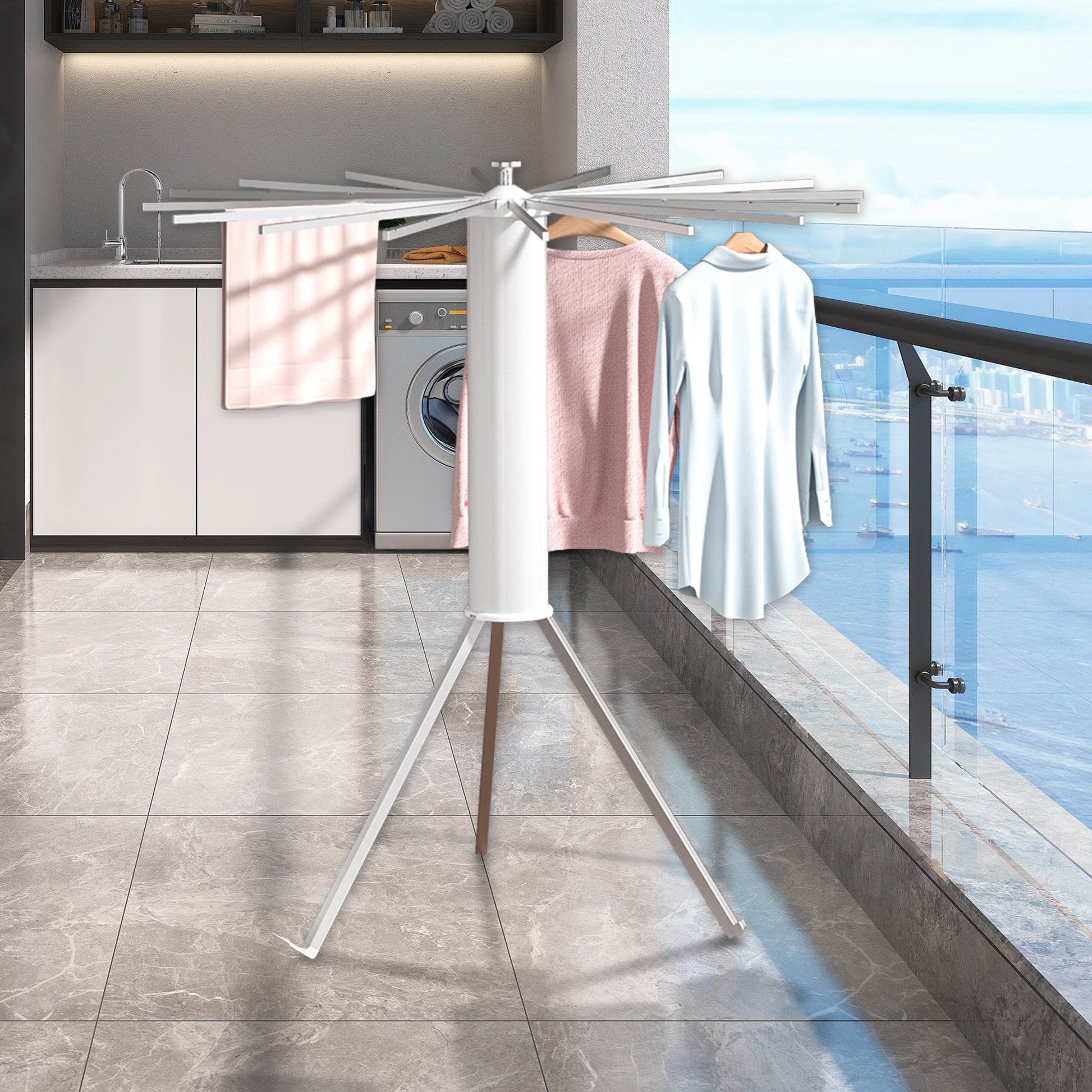 Space Efficient & Rustproof Design Clothes Drying