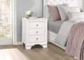 White Finish 3 Drawers Nightstand with 2 USB Ports white-3 drawers-bedroom-bedside