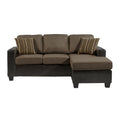 Modern Contemporary Reversible Sofa Chaise Solid Wood brown-wood-primary living