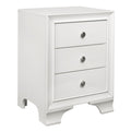 White Finish 3 Drawers Nightstand with 2 USB Ports white-3 drawers-bedroom-bedside