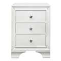 White Finish 3 Drawers Nightstand with 2 USB Ports white-3 drawers-bedroom-bedside