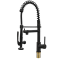 Commercial Kitchen Faucet Pull Down Sprayer Black and black-kitchen-contemporary-ceramic-brass