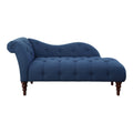 1pc Modern Traditional Chaise Button Tufted Detail blue-primary living