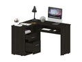 Raleigh L Shaped Desk, Two Drawers, One Shelf,