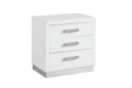 Coco Nightstand Made with Wood in Milky White