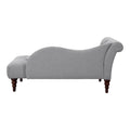 1pc Modern Traditional Chaise Button Tufted Detail gray-primary living