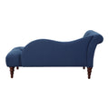 1pc Modern Traditional Chaise Button Tufted Detail blue-primary living