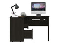 Raleigh L Shaped Desk, Two Drawers, One Shelf,