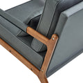 Technical Fabric Recline, Oak Wood Frame Armchair