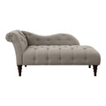 1pc Modern Traditional Chaise Button Tufted Detail brown-primary living