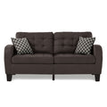 Chocolate Brown Contemporary Sofa 1pc Tufted Detail chocolate-wood-primary living