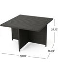 PUERTA 48IN SQUARE DINING TABLE brown-rattan