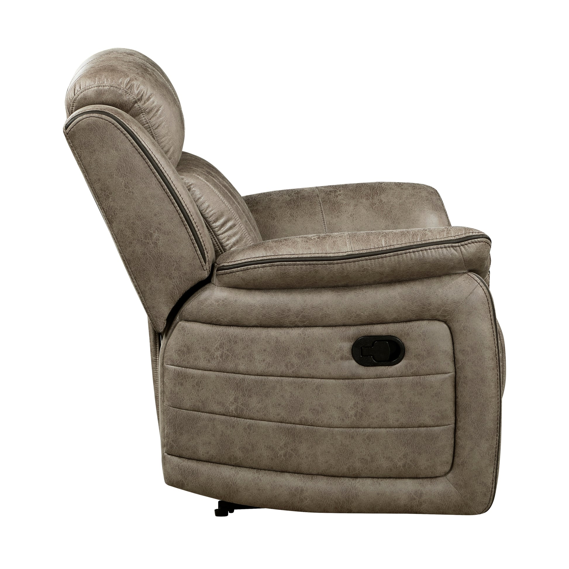 Classic Sandy Brown 1pc Reclining Chair Plush Comfort brown+sand-primary living