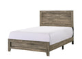 Grey Finish Fabric 1pc Twin Size Panel Bed Beautiful box spring required-twin-grey-bed frame-wood