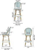 Wicker Outdoor 29.25'' Bar Stool