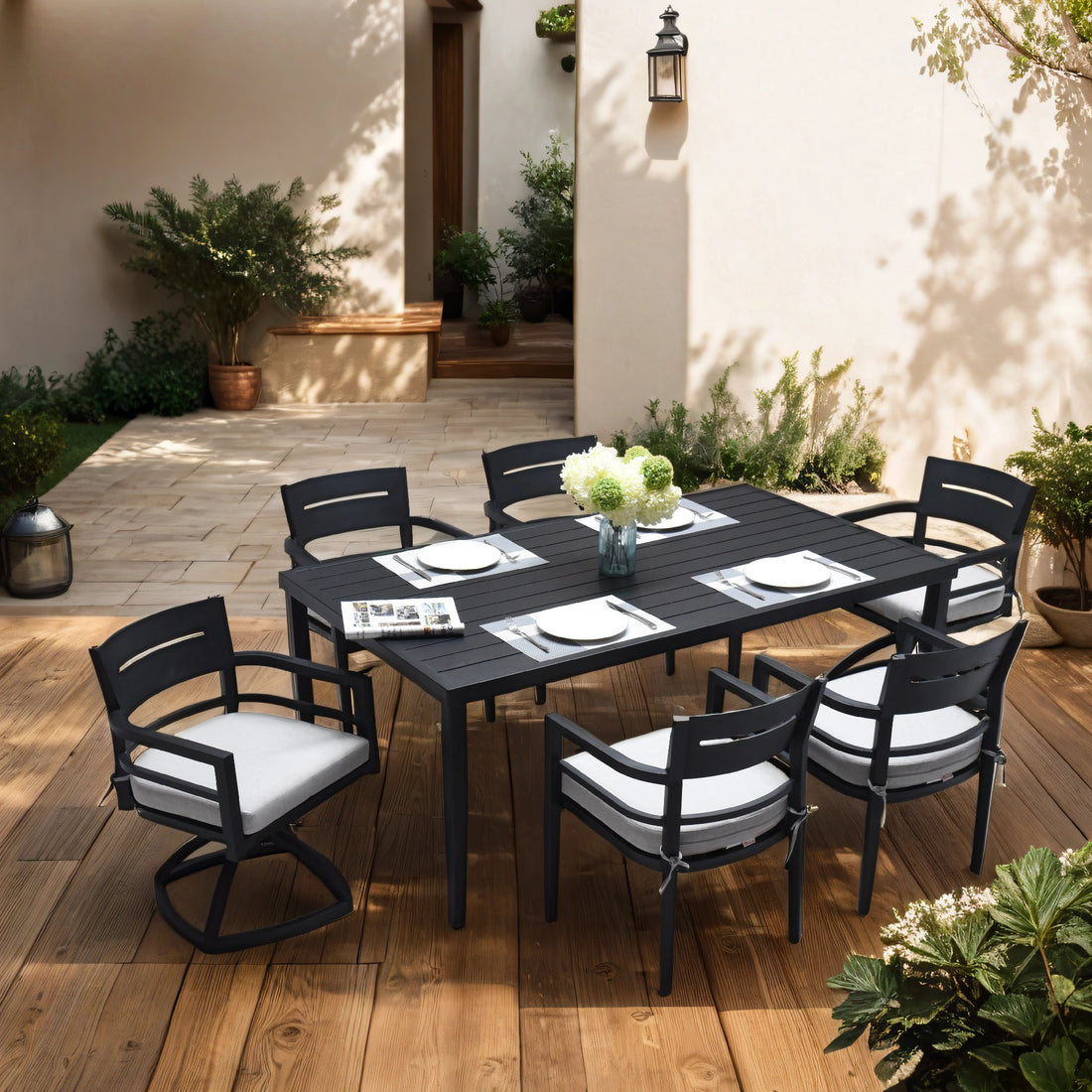 Outdoor Patio Aluminum 40"X70" Rectangle Dining