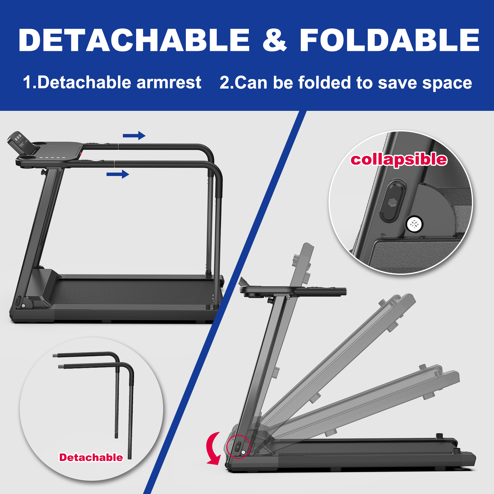 Walking Pad Treadmill For Senior, Foldable