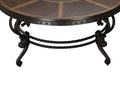 Formal Traditional Style Coffee Table 1pc Round brown mix-primary living space-traditional-coffee