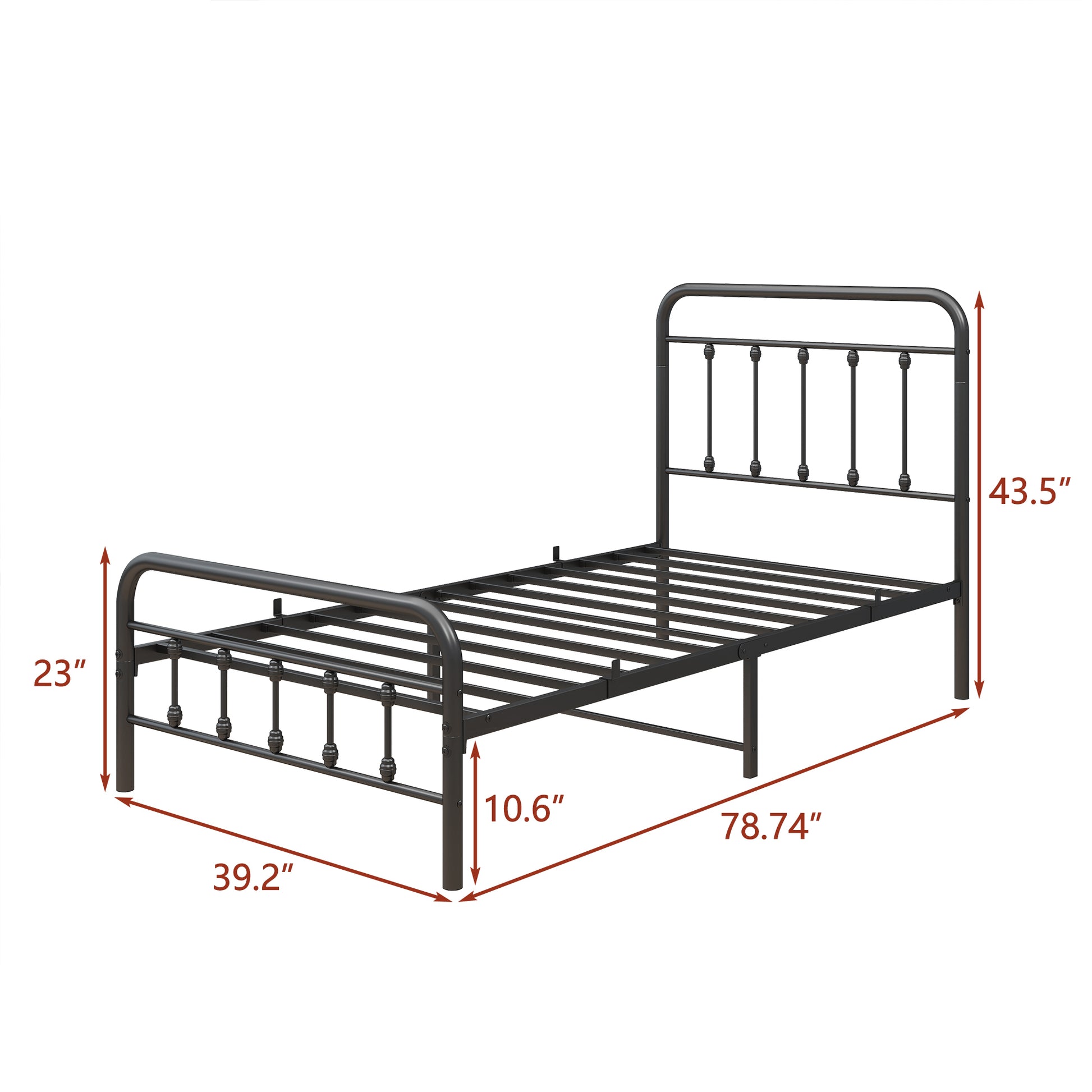 Metal Platform Bed Frame With Headboard No Box