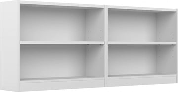 Bush Furniture Universal 2 Shelf Bookcase Set Of