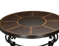 Formal Traditional Style Coffee Table 1pc Round brown mix-primary living space-traditional-coffee