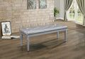 Modern Glam Silver Finish 1pc Bench Tufted Seat