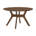 Light Oak Finish 5pc Round Dining Set Table and 4 Side wood-wood-light oak-seats 4-wood-dining