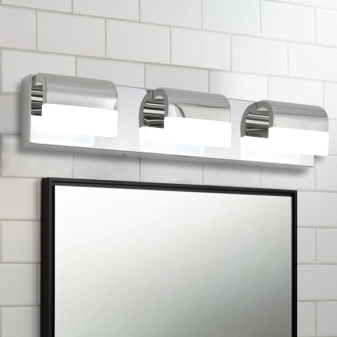 Modern Bathroom Vanity Lighting 4 Light LED Vanity chrome-modern-acrylic-stainless steel