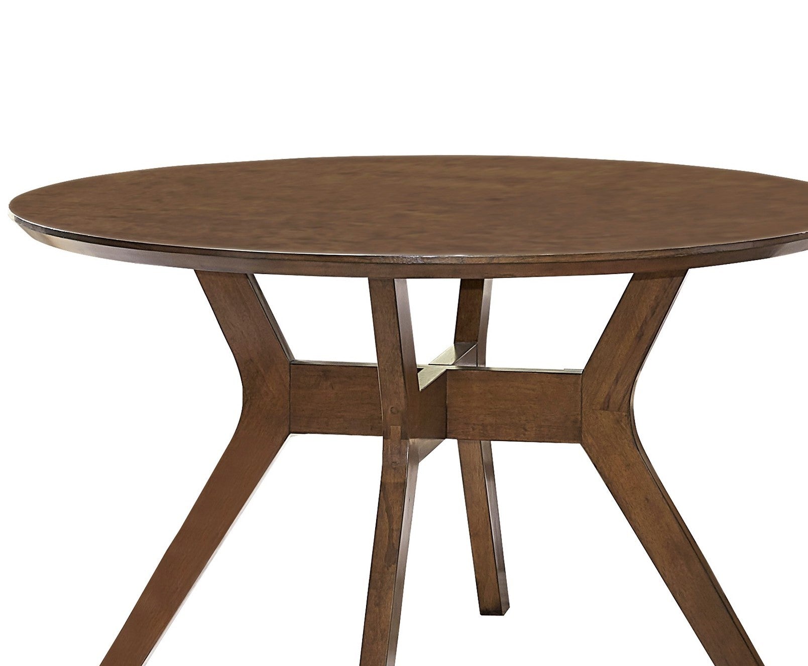 Classic Light Oak Finish 52 inch Round Dinng Table 1pc light oak-seats 4-dining room-mid-century