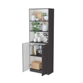 Zachary Matt Gray And White 2 Door Bookcase - 3