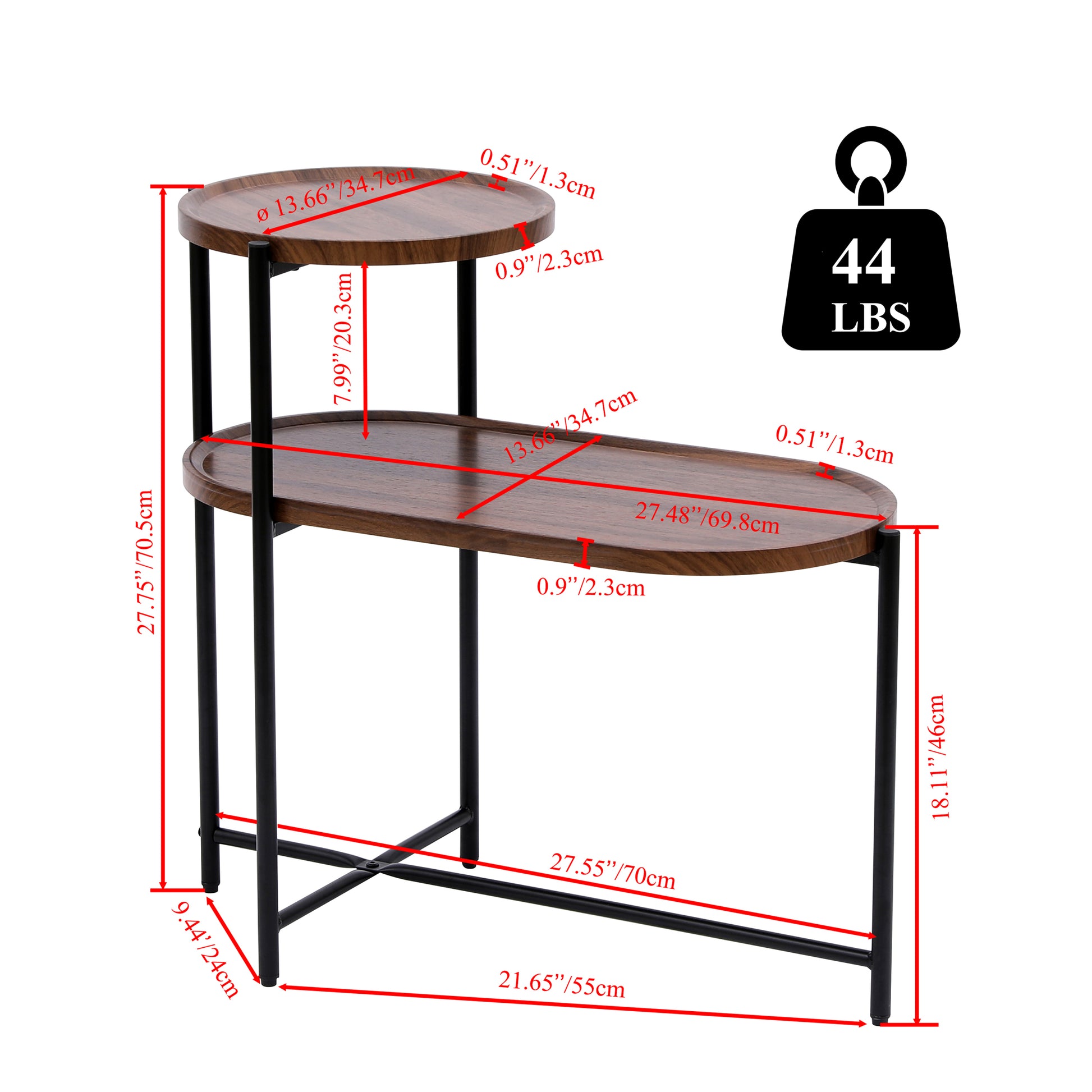 Small Coffee Tables 2 Tier Modern Sofa Side Table