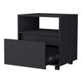 Owen Black 1 Drawer Nightstand - Black 1 Drawer