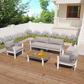 4 Piece Outdoor Patio Conversation Set with brown-seats 4-garden & outdoor-complete patio