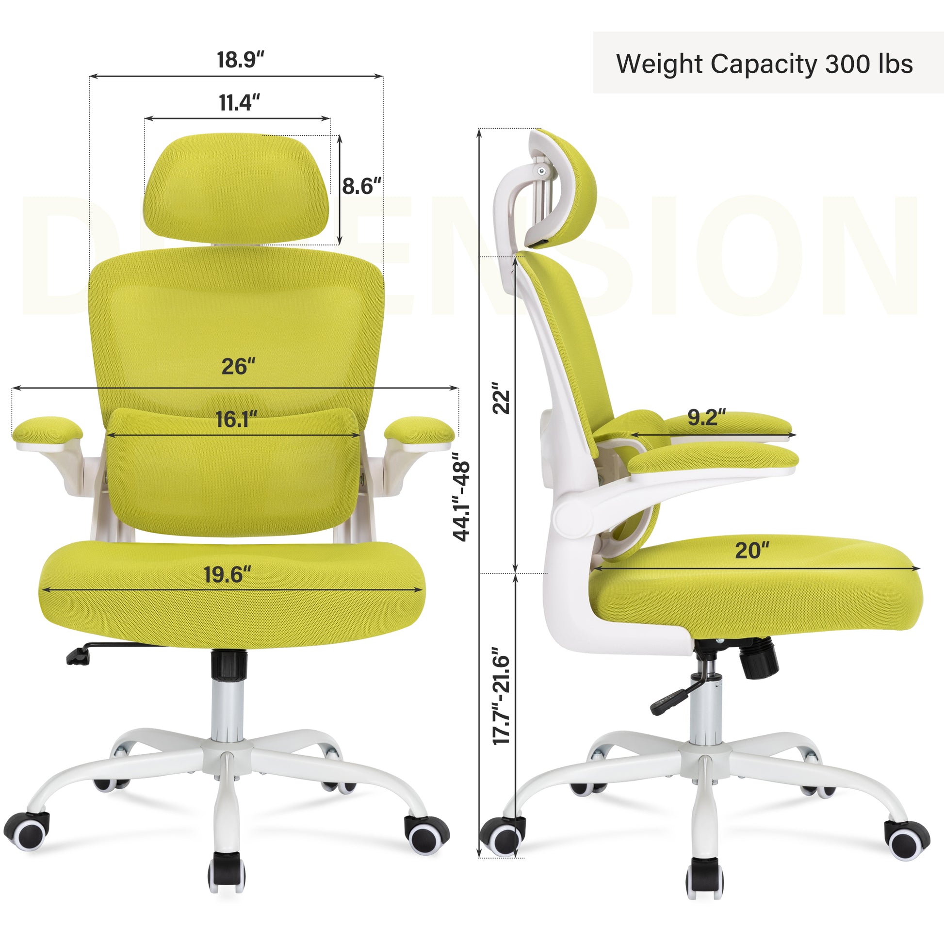 Ergonomic Mesh Office Chair With 3D Adjustable