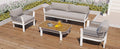 4 Piece Outdoor Patio Conversation Set with brown-seats 4-garden & outdoor-complete patio