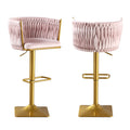 Bar Stools Set Of 2,Gold Velvet Bar