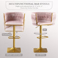 Bar Stools Set Of 2,Gold Velvet Bar